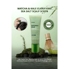 Kundal Yağlı Saçlara Dökülme Karşıtı Saç Derisi Peelingi Matcha&Kale Clarifying Sea Salt Scalp Scrub