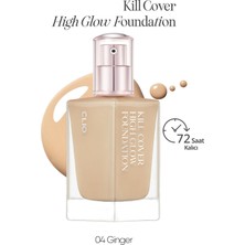 Clio Kalıcı Kapatıcılık ve Yoğun Işıltı Sunan Fondöten Kill Cover High-Glow Foundation (4 Ginger)