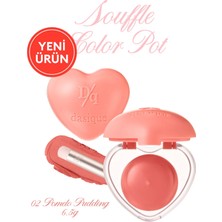 Yoğun Pigmentli Köpük Yapıda Kadife Bitişli Ruj & Allık DASIQUE Souffle Color Pot 02 Pomelo Pudding