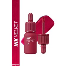 Yüksek Pigmentli, Kadife Görünümlü, Gün Boyu Kalıcı Tint PERIPERA Ink Velvet (16 Heart Fuchsia Pink)