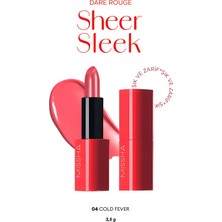 MISSHA Yoğun Pigmentli Besleyici Nemli Bitişli Ruj  Dare Rouge Sheer Sleek (04 Cold Fever)