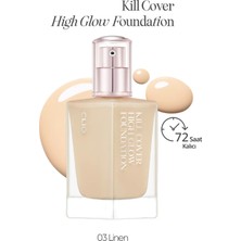 Clio Kalıcı Kapatıcılık ve Yoğun Işıltı Sunan Fondöten Kill Cover High-Glow Foundation (3 Linen)