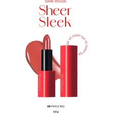 MISSHA Yoğun Pigmentli Besleyici Nemli Bitişli Ruj  Dare Rouge Sheer Sleek (08 Maple Red)