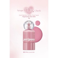 Peripera İnce Yapılı, Ciltle Bütünleşen, Pigmentli Likit Allık Syrupy Tok Cheek (02 Milky Lavender)