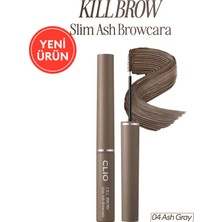 Clio Ultra İnce Fırçalı, Yoğun Pigmentli Kaş Maskarası Kill Brow Slim Ash Browcara (04 Ash Gray)
