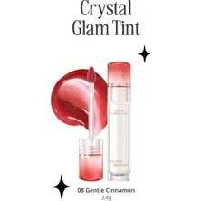 Yapışkanlık Hissi Vermeyen Yoğun Işıltılı Tint CLIO Crystal Glam Tint (08 Gentle Cinnamon)
