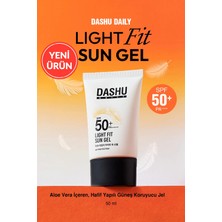 Dashu Aloe Vera İçeren, Hafif Yapılı Güneş Koruyucu Jel Daily Light Fit Sun Gel SPF 50+ PA ++++