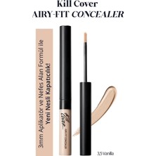 Hafif Formüllü, Uzun Süre Kalıcı Kapatıcı CLIO Kill Cover Airy-Fit Concealer (3,5 Vanilla)