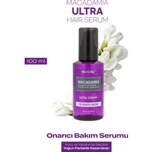 Kuru ve Yıpranmış Saçlara Onarıcı Bakım Serumu KUNDAL Macadamia Ultra Hair Serum 100ml (White Musk)