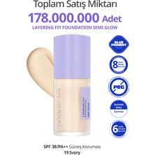 MISSHA Yarı Parlak Bitişli Nemlendirici Fondöten Layering Fit Foundation Semi Glow (No,19 Ivory)