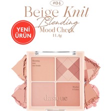 Karıştırılabilir Renk Tonlarına Sahip 4’lü Allık Paleti DASIQUE Blending Mood Cheek (#04 Beige Knit)