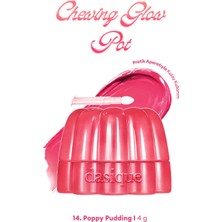 Esnek Jel Dokulu, Nemlendirici, Parlak Bitişli Ruj & Allık DASIQUE Chewing Glow Pot 14 Poppy Pudding