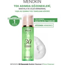 Menokin Gözenekleri Arındıran Yeşil Killi Yüz Temizleme Köpüğü 30 Seconds Bubble Cleanser Pore Clear