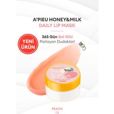 MISSHA Bal ve Süt Özlü Besleyici Nemlendirici Dudak Maskesi A'PIEU Honey & Milk Daily Lip Mask (Peach)