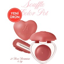 Yoğun Pigmentli Köpük Yapıda Kadife Bitişli Ruj & Allık DASIQUE Souffle Color Pot 21 Rose Tiramisu