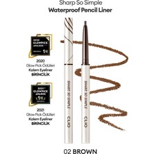 Suya Dayanıklı, İnce Uçlu Göz Kalemi CLIO Sharp So Simple Waterproof Pencil Liner (02 Brown)