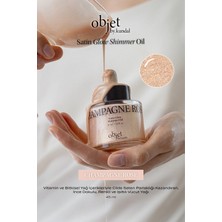 Kundal İnce Dokulu, Renkli ve Işıltılı Vücut Yağı Satin Glow Shimmer Oil (Champagne Rose)