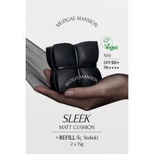 Kapatıcı, Mat Bitişli Cushion + Refill MUZIGAE MANSION Sleek Matt Cushion Set (No,19) SPF50+/PA++++