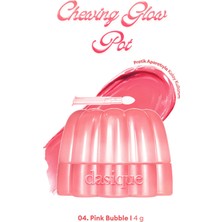 Esnek Jel Dokulu, Nemlendirici, Parlak Bitişli Ruj & Allık DASIQUE Chewing Glow Pot 04 Pink Bubble