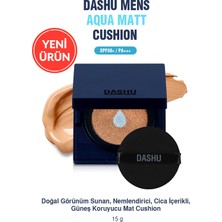 Dashu Doğal Bitişli, Nemlendirici, Cica İçerikli Mat Cushion Mens Aqua Matt Cushion SPF50+ PA+++