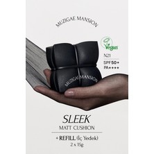 Kapatıcı, Mat Bitişli Cushion + Refill MUZIGAE MANSION Sleek Matt Cushion Set (No,21) SPF50+/PA++++