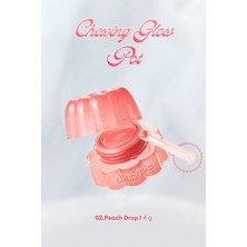 Esnek Jel Dokulu, Nemlendirici, Parlak Bitişli Ruj & Allık DASIQUE Chewing Glow Pot 02 Peach Drop