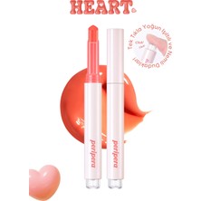 Yoğun Nemlendirici, Parlak Bitişli Balm PERIPERA Heart Jam Glow Lip (1 Peach Fondue)