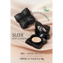 Kapatıcı, Mat Bitişli Cushion + Refill MUZIGAE MANSION Sleek Matt Cushion Set (No,25) SPF50+/PA++++