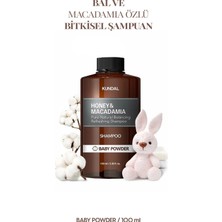 Kırılma Karşıtı Besleyici Bakım Şampuanı KUNDAL Honey & Macadamia Nature Shampoo 100ml Baby Powder