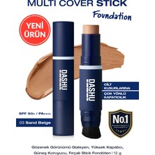 Dashu Fırça Başlıklı Stick Fondöten Mens Multi Cover Stick Foundation 03 [Sand Beige] SPF50+ PA++++