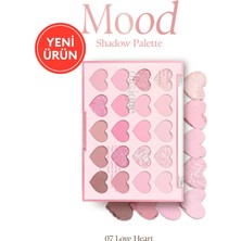 Dasique Mat ve Işıltılı Tonlardan Oluşan 20 Renkli Far Paleti Mood Shadow Palette (07 Love Heart)