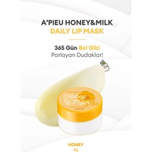 MISSHA Bal ve Süt Özlü Besleyici ve Nemlendirici Dudak Maskesi A'PIEU Honey & Milk Daily Lip Mask (Honey)