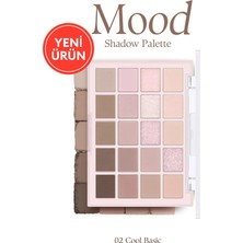 Dasique Mat ve Işıltılı Tonlardan Oluşan 20 Renkli Far Paleti Mood Shadow Palette (02 Cool Basic)