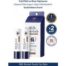Milk Baobab Yulaf Özü Shea Yağı İçeren Nemlendirici Hassas Dudak Bakım Kremi Seti Family Lip Balm