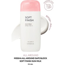 MISSHA Hassas Ciltlere Koruma Sağlayan Güneş Sütü All Around Safe Block Soft Finish Sun Milk SPF 50+