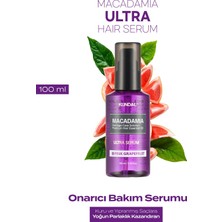 Kuru ve Yıpranmış Saçlara Onarıcı Bakım Serumu KUNDAL Macadamia Ultra Hair Serum (Pink Grapefruit)