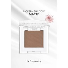 MISSHA Yumuşak Dokulu, Dökülme Yapmayan Mat Tekli Göz Farı Modern Shadow Matte (114 Canyon Clay)