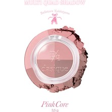 Dasique Mat, Yumuşak Yapılı, Dökülme Yapmayan 4lü Far Paleti Multi Quad Shadow (04 Pink Core)