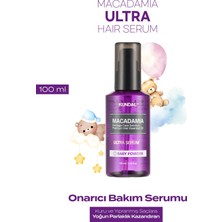 Kundal Yıpranmış Kuru Saçları Parlatan Onarıcı Serum Macadamia Ultra Hair Serum 100ml (Baby Powder)