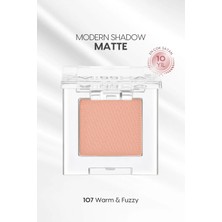MISSHA Yumuşak Dokulu, Dökülme Yapmayan Mat Tekli Göz Farı Modern Shadow Matte (107 Warm&Fuzzy)