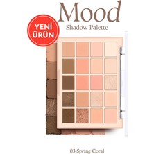 Dasique Mat ve Işıltılı Tonlardan Oluşan 20 Renkli Far Paleti Mood Shadow Palette (03 Spring Coral)