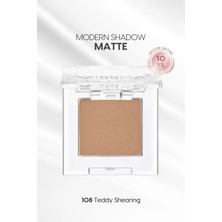 MISSHA Yumuşak Dokulu, Dökülme Yapmayan Mat Tekli Göz Farı Modern Shadow Matte (108 Teddy Shearing)