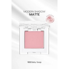 MISSHA Yumuşak Dokulu, Dökülme Yapmayan Mat Tekli Göz Farı Modern Shadow Matte (102 Baby Soap)