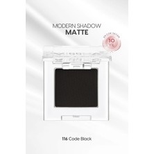 MISSHA Yumuşak Dokulu, Dökülme Yapmayan Mat Tekli Göz Farı Modern Shadow Matte (116 Code Black)