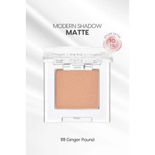 MISSHA Yumuşak Dokulu, Dökülme Yapmayan Mat Tekli Göz Farı Modern Shadow Matte (111 Ginger Pound)