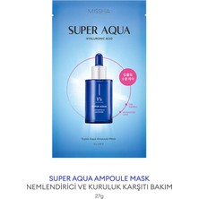 MISSHA 10 Farklı Hyalüronik Asit Kompleksi İçeren Nemlendirici Yaprak Maske Super Aqua Ampoule Mask