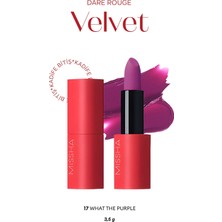 MISSHA Yoğun Pigmentli Besleyici Kadife Dokulu Mat Ruj Dare Rouge (Velvet/What The Purple)