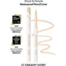 Suya Dayanıklı, İnce Uçlu Göz Kalemi CLIO Sharp So Simple Waterproof Pencil Liner (007 Creamy Ivory)