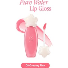Dasique Nemlendirici ve Besleyici, Dudak Parlatıcısı Pure Water Lip Gloss (08 Creamy Pink)