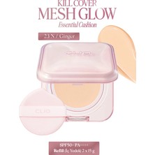 Clio Hyalüronik Asit İçerikli Kill Cover Mesh Glow Essential Cushion Set (23N Ginger) SPF50+ PA++++